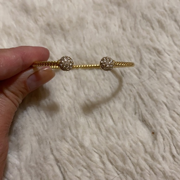 18k gold w/ diamonds David Yurman Solari Bracelet - Picture 9 of 13